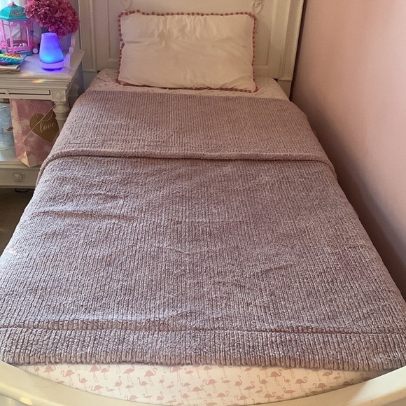 SS blanket lavender purple twin soft faux fur throws blanket - Picture 11 of 11